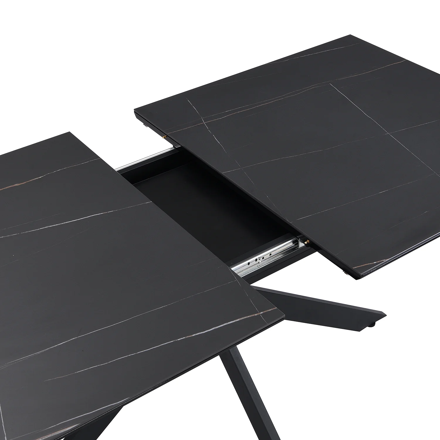 Varden Black Ceramic Extending Dining Table - Image 10