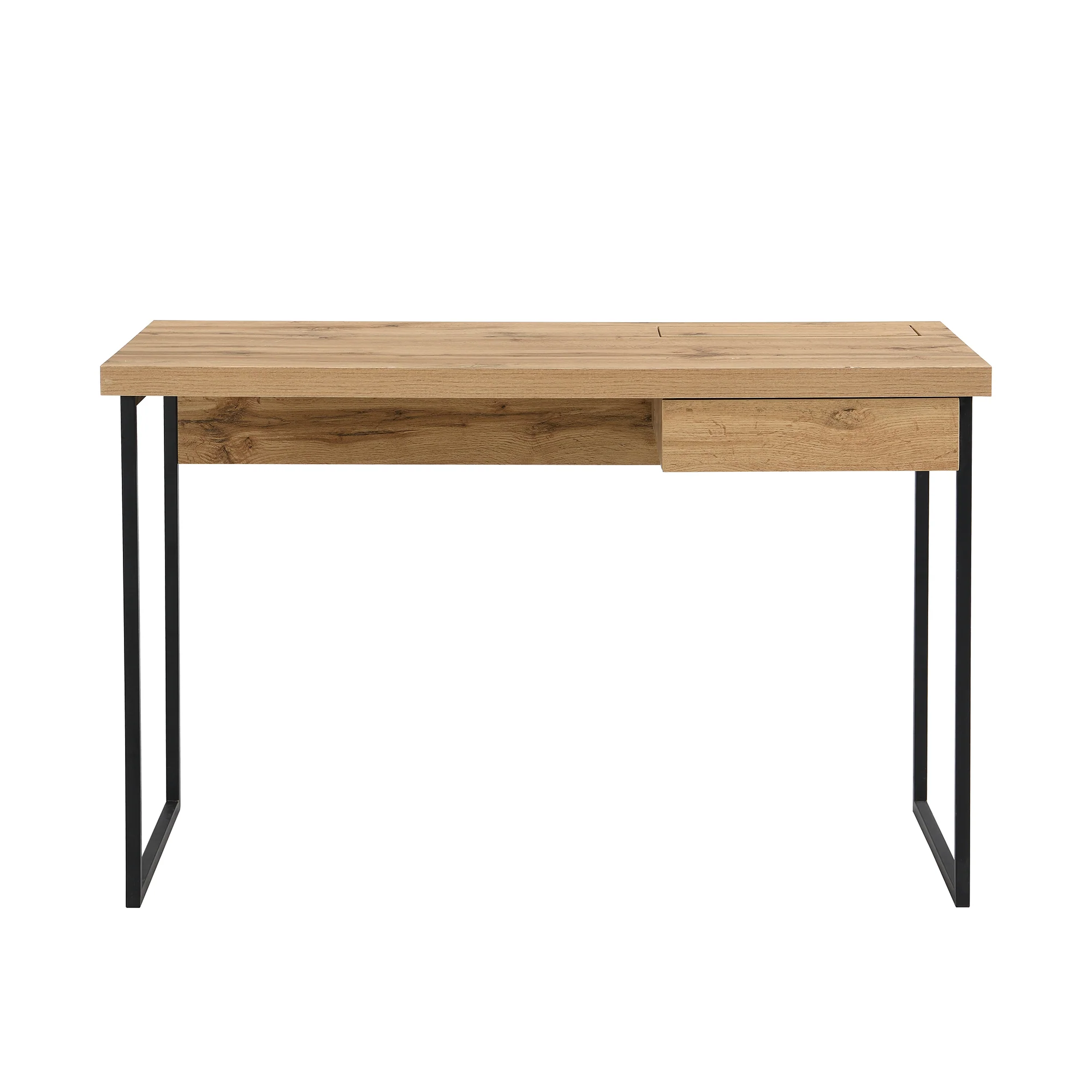 Vaxjo 1 Drawer Oak Effect Desk with Cable Management Storage - Image 4
