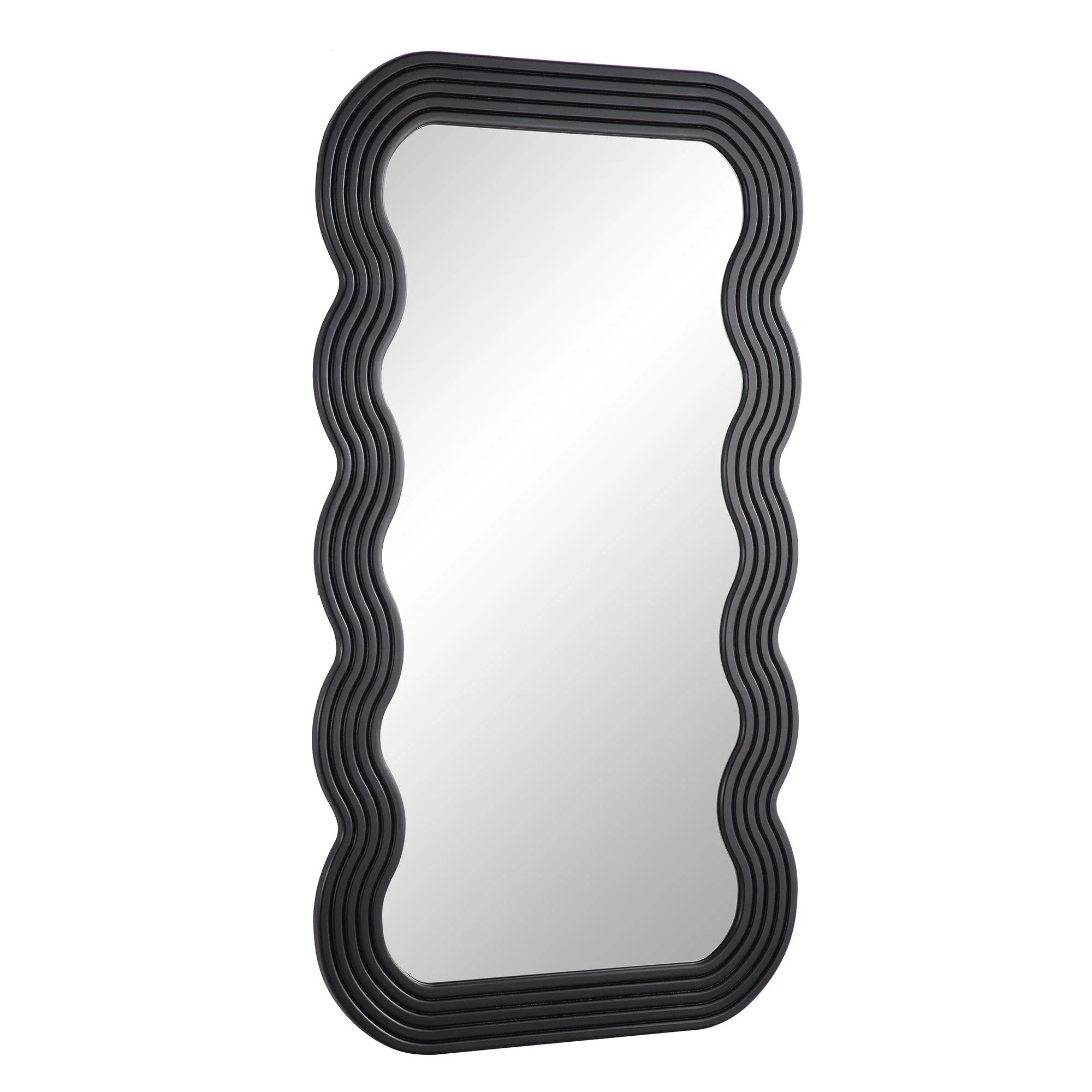 Venus Full Length Wave Mirror 180 x 100 cm, Black - Image 4