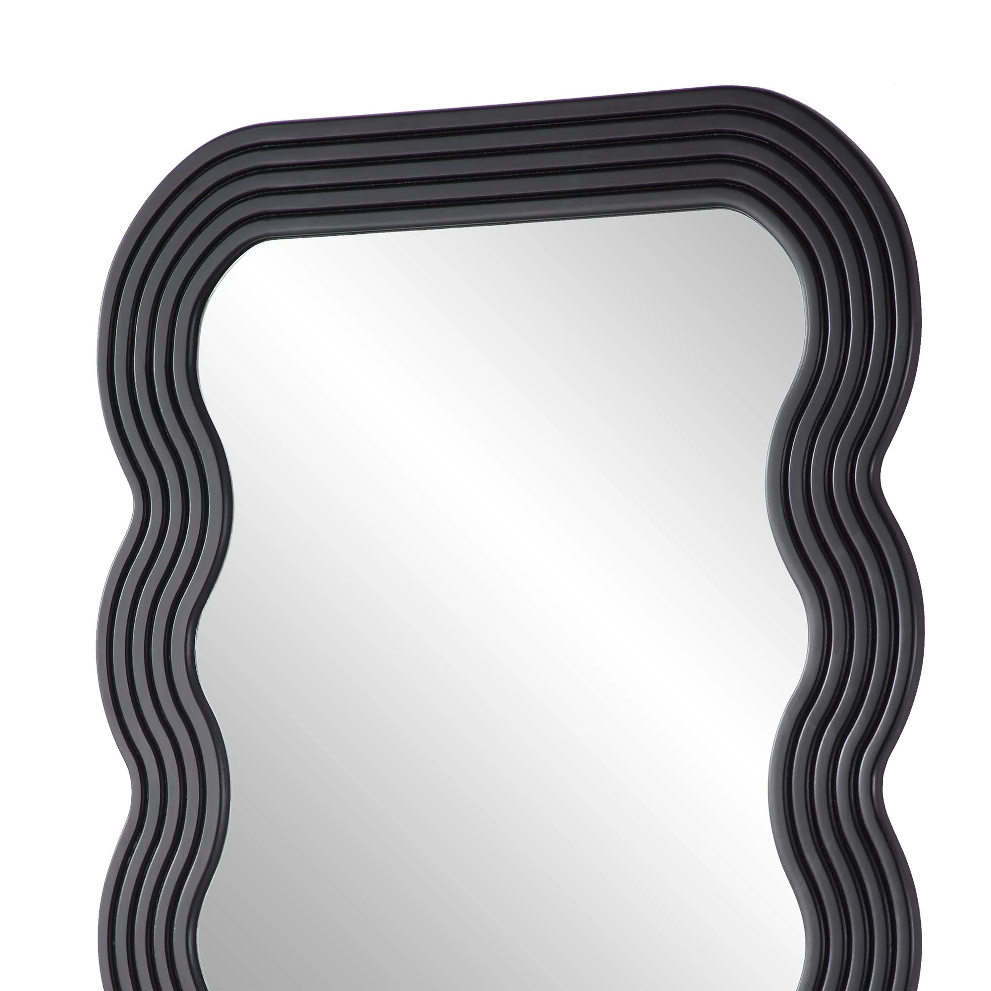 Venus Full Length Wave Mirror 180 x 100 cm, Black - Image 6