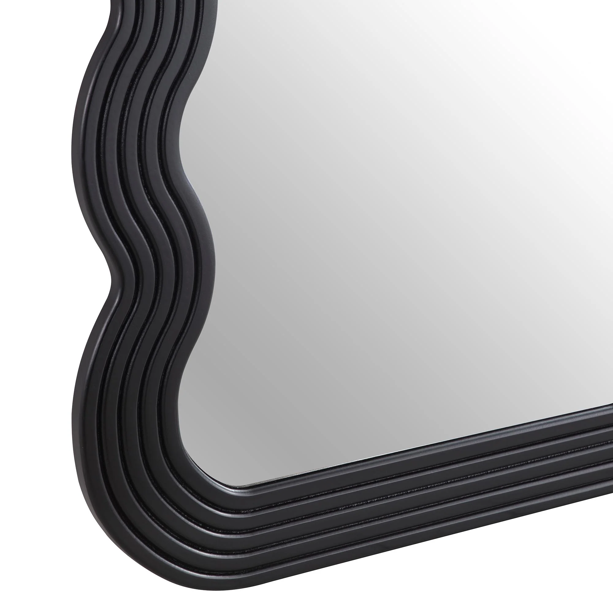 Venus Full Length Wave Mirror 180 x 100 cm, Black - Image 7