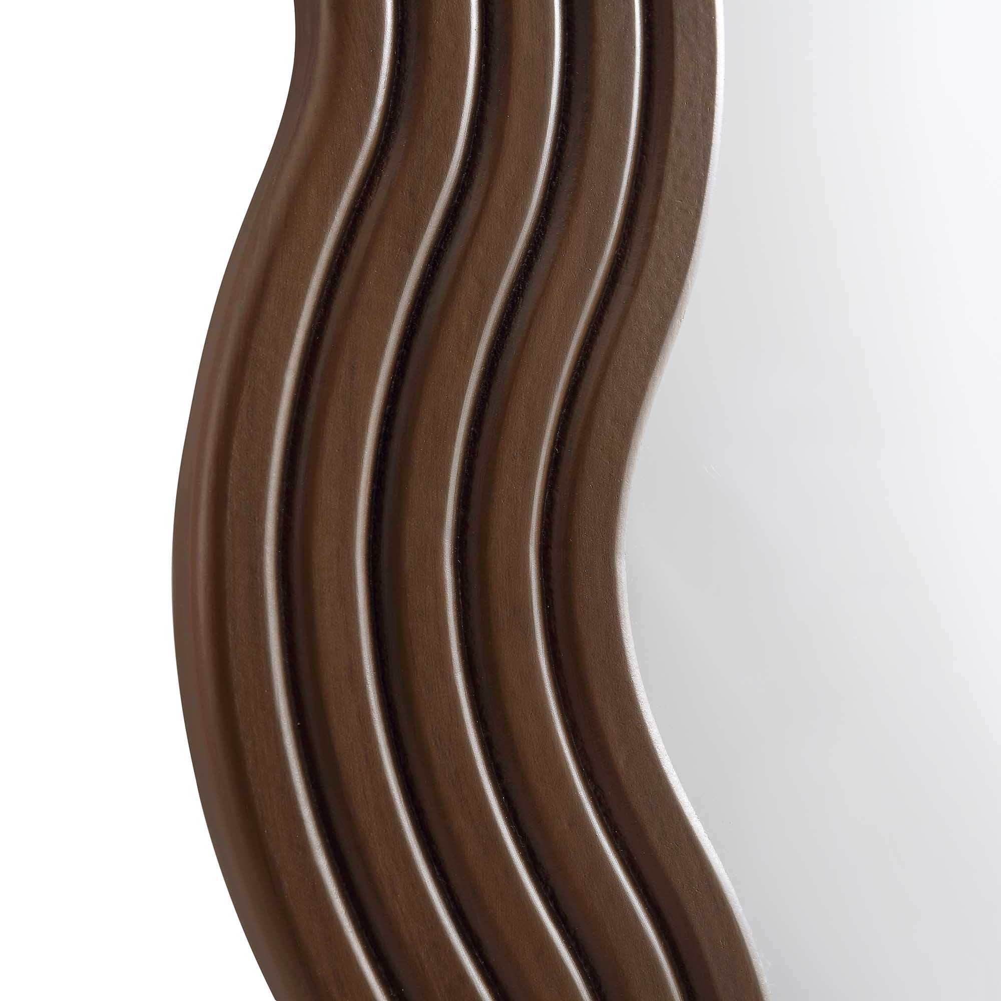 Venus Full Length Wave Mirror 180 x 100 cm, Walnut - Image 7