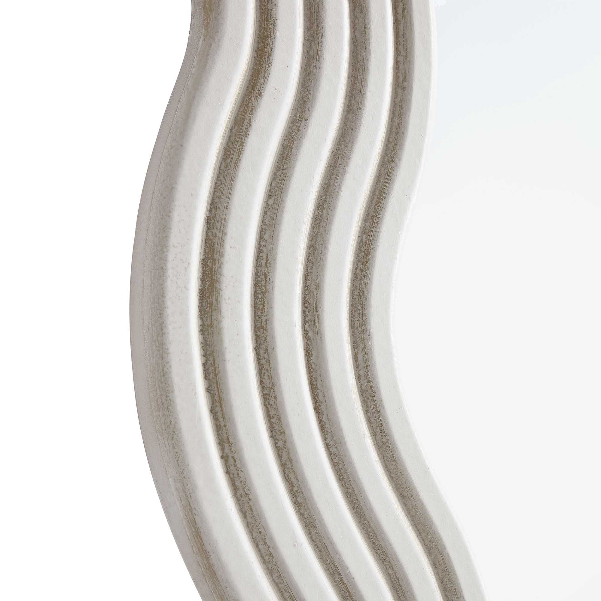 Venus Full Length Wave Mirror 180 x 100 cm, Washed White - Image 7