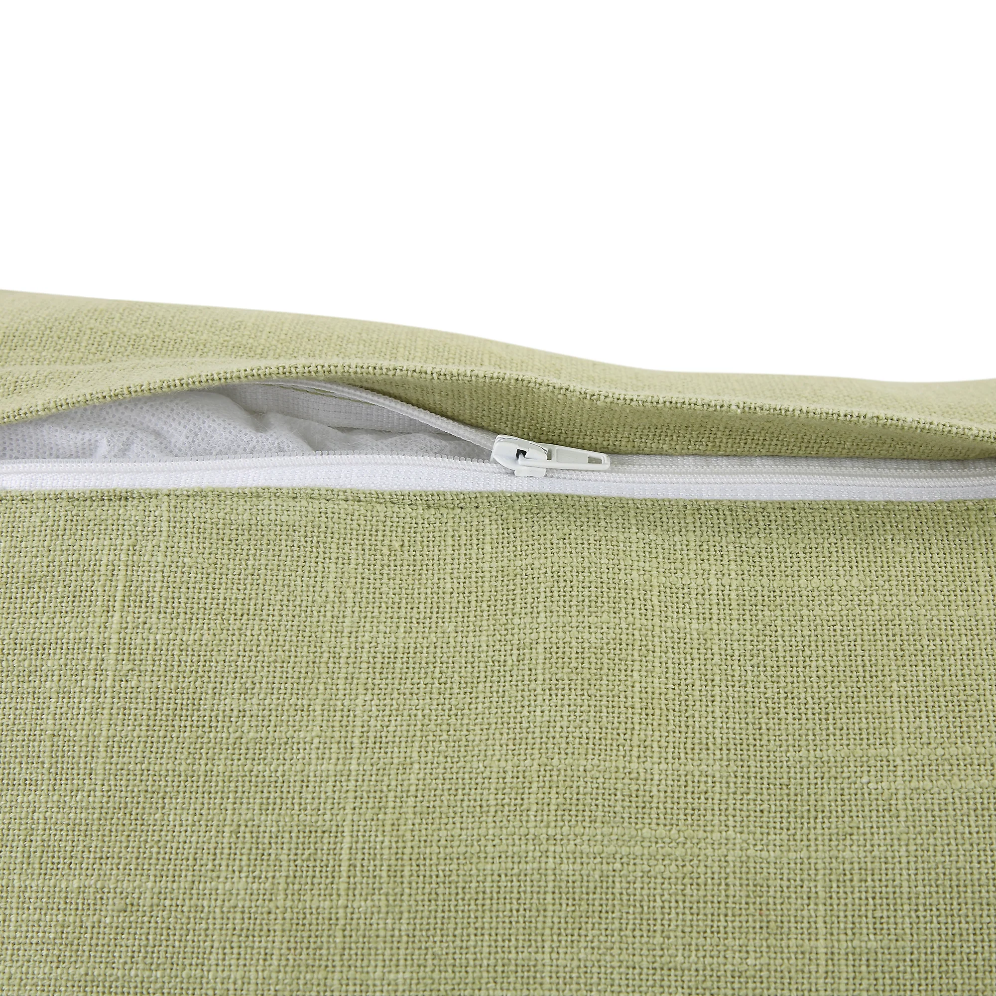 Vine Collection Green Palms Hand Embroidered Beaded Cushion - Image 8