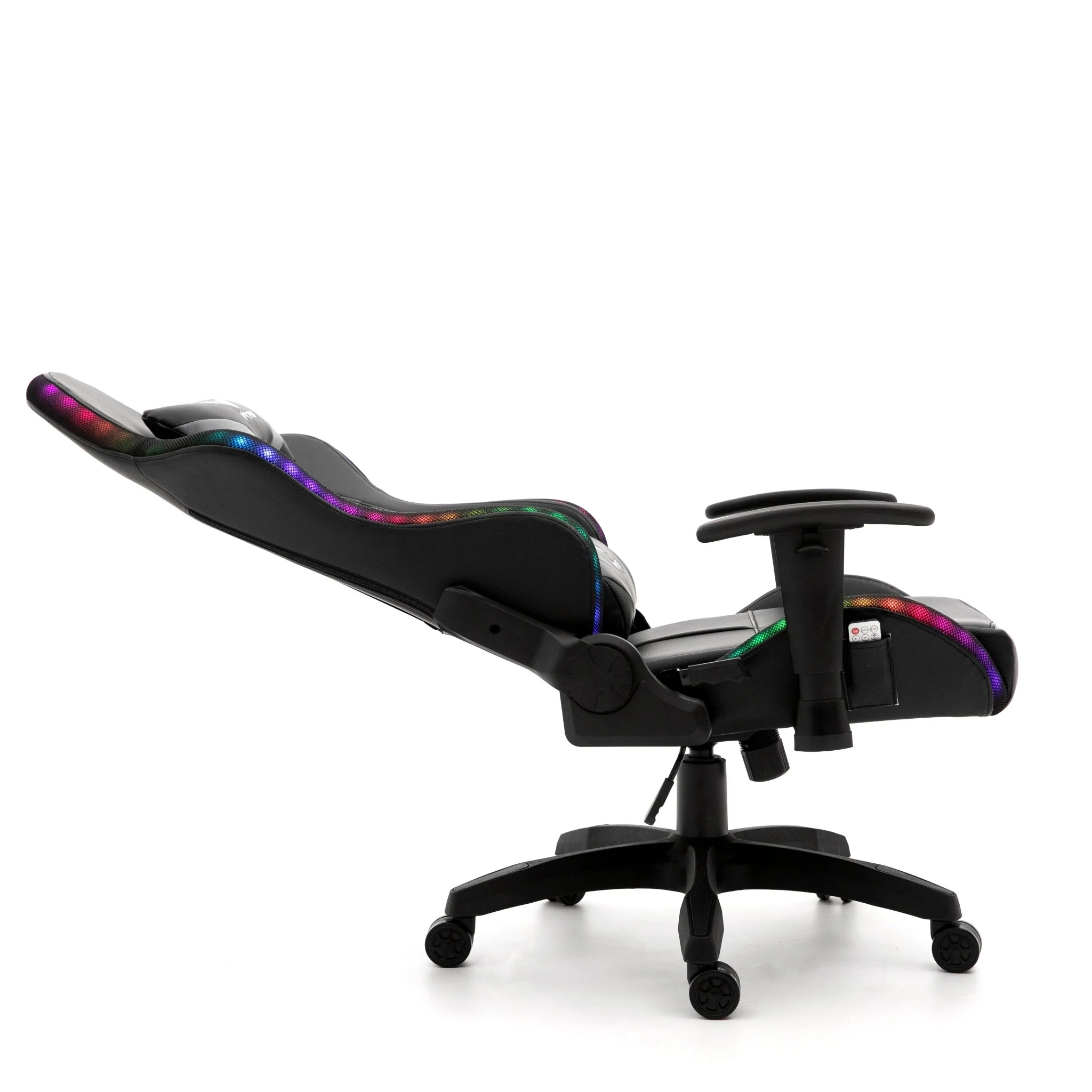 VIRIBUS X1 Office Gaming Chair with 12-Colour LED Lights, Black and Grey - Image 9