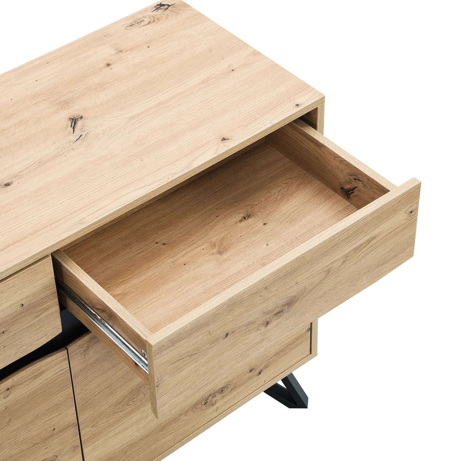Weston Oak Effect 3 Door 3 Drawer Large Sideboard - Image 13
