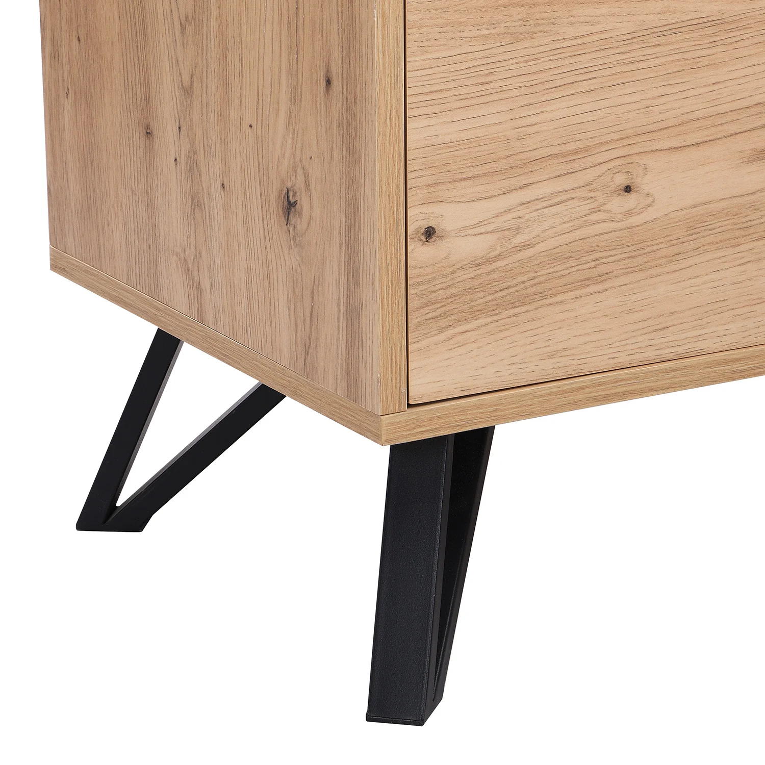 Weston Oak Effect 4 Door Cabinet - Image 11