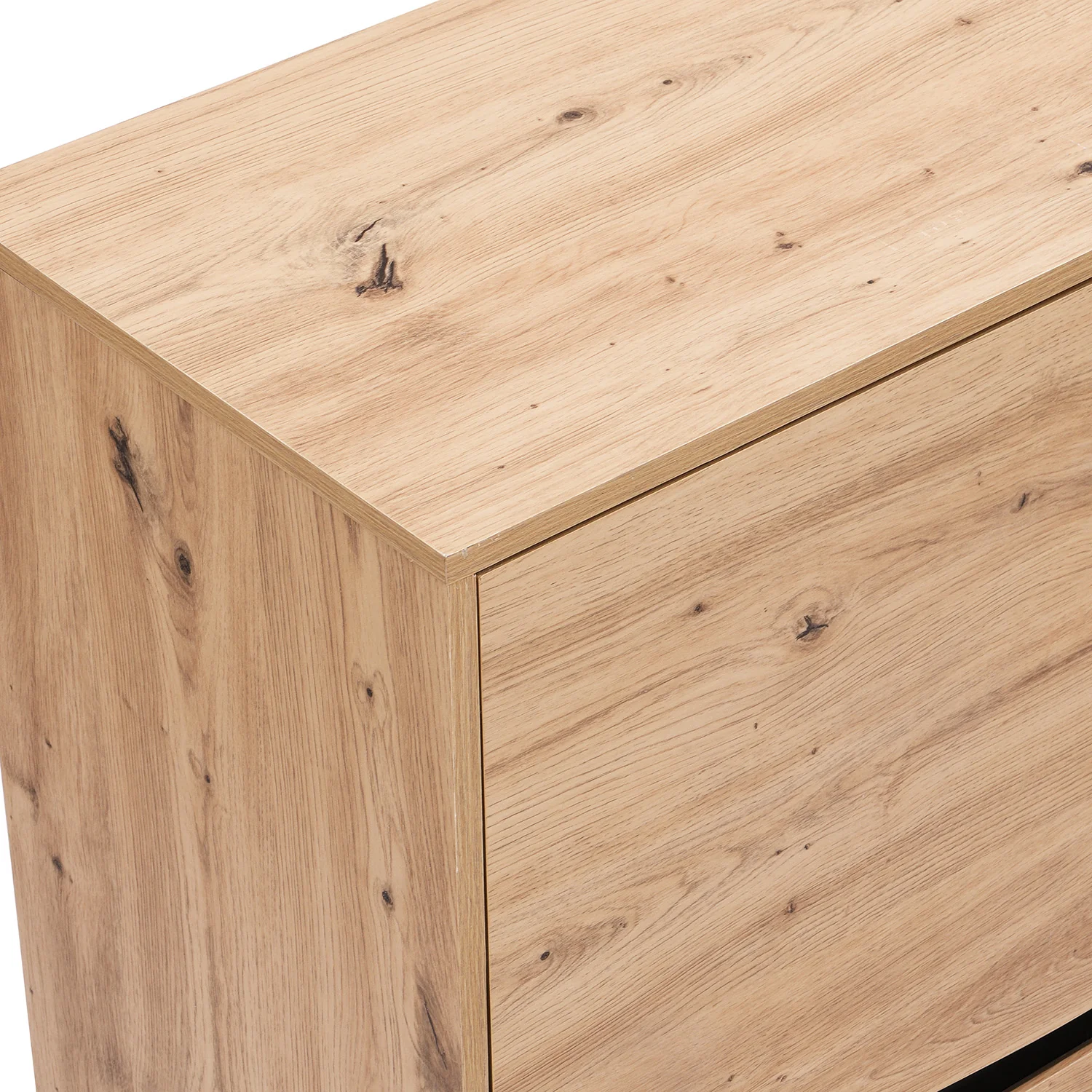 Weston Oak Effect 4 Door Cabinet - Image 9