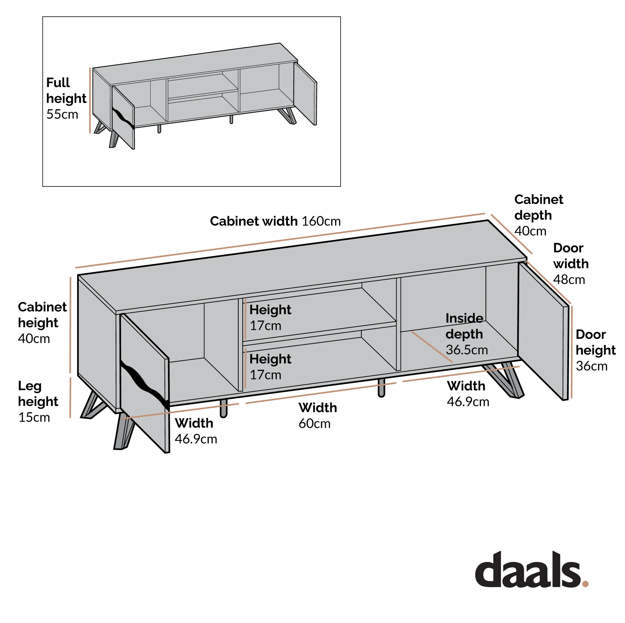 Weston Oak Effect Wide TV Unit - Image 8