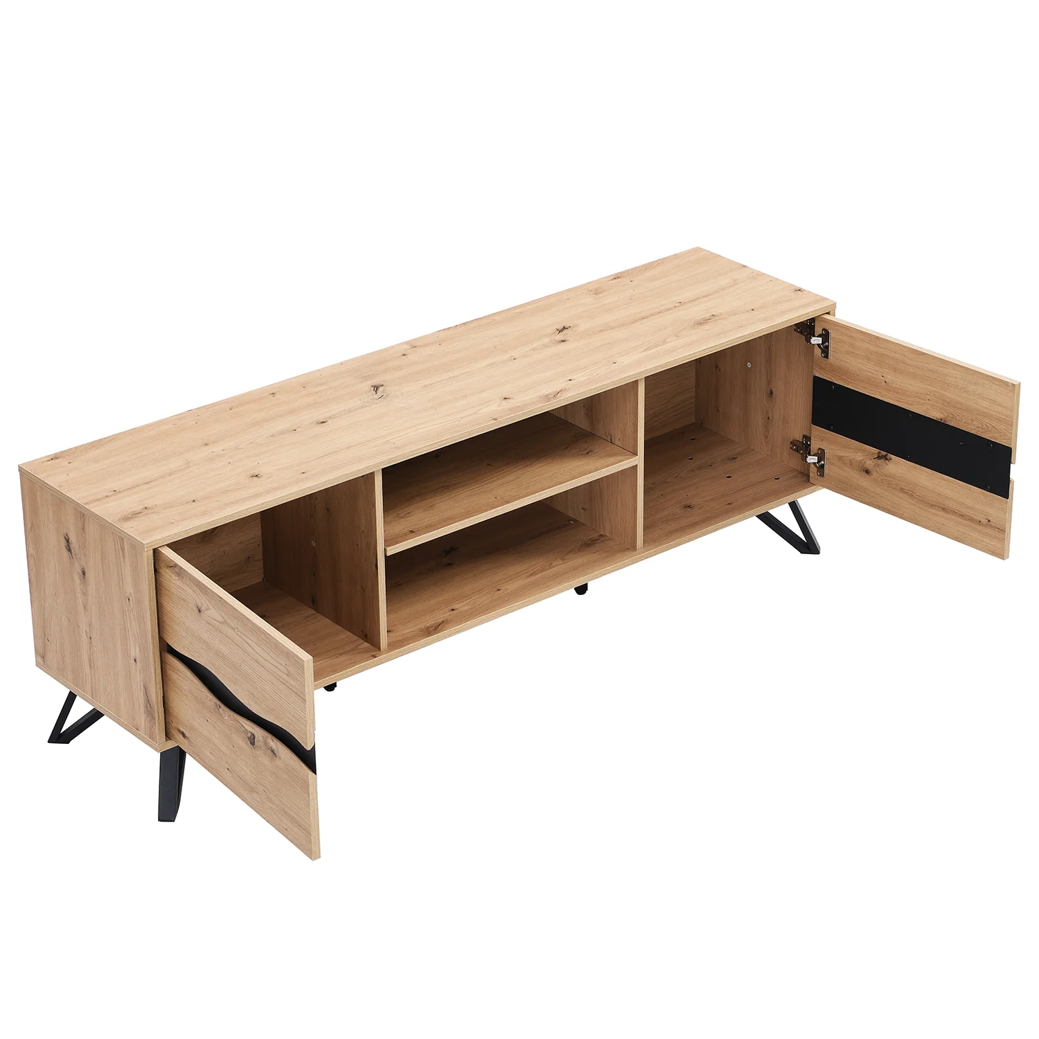 Weston Oak Effect Wide TV Unit - Image 9