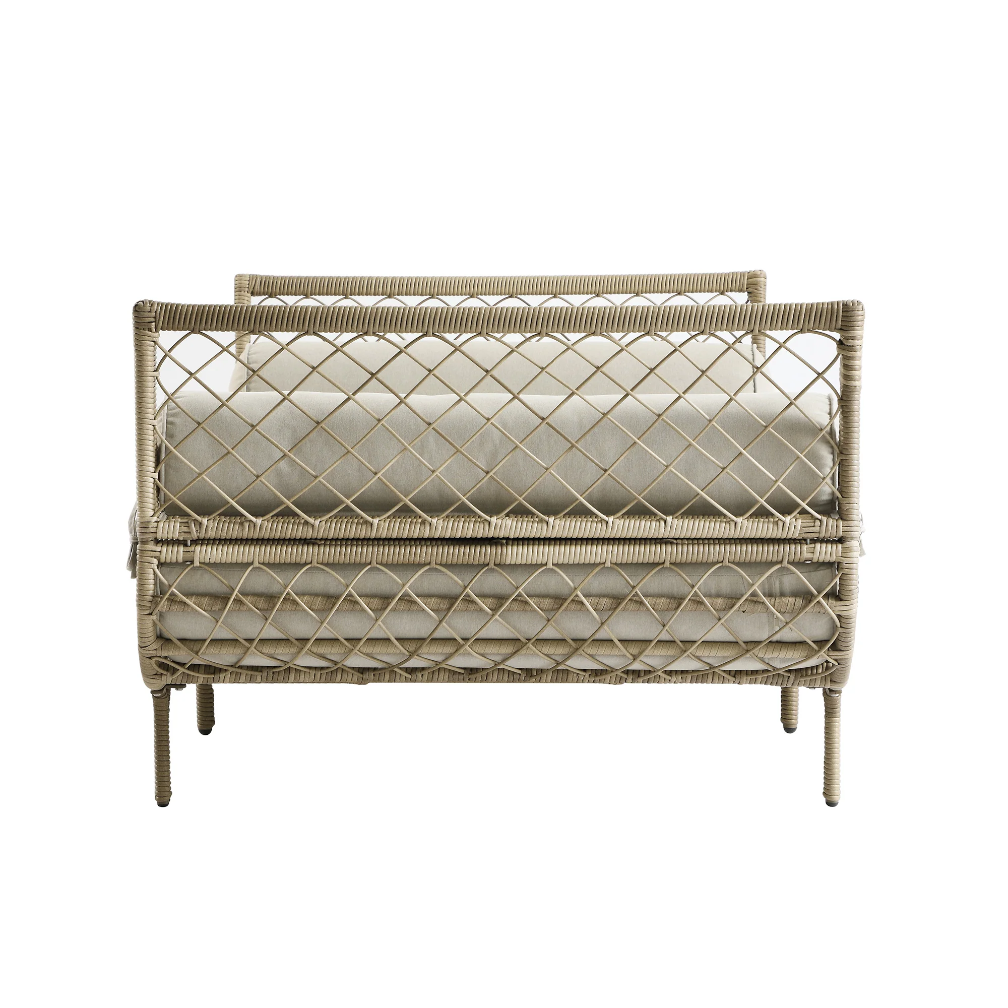 Willowbrook Lattice Weave Rattan Daybed, Natural - Image 13