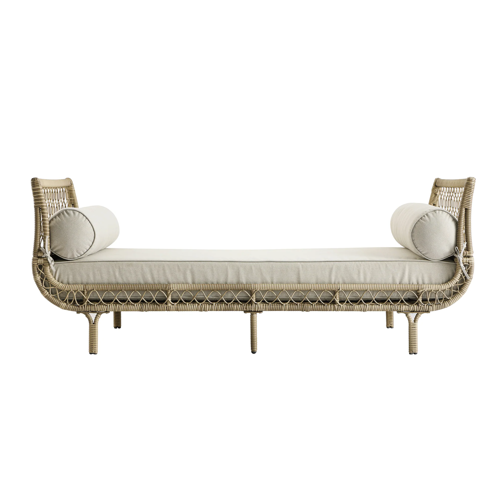 Willowbrook Lattice Weave Rattan Daybed, Natural - Image 9