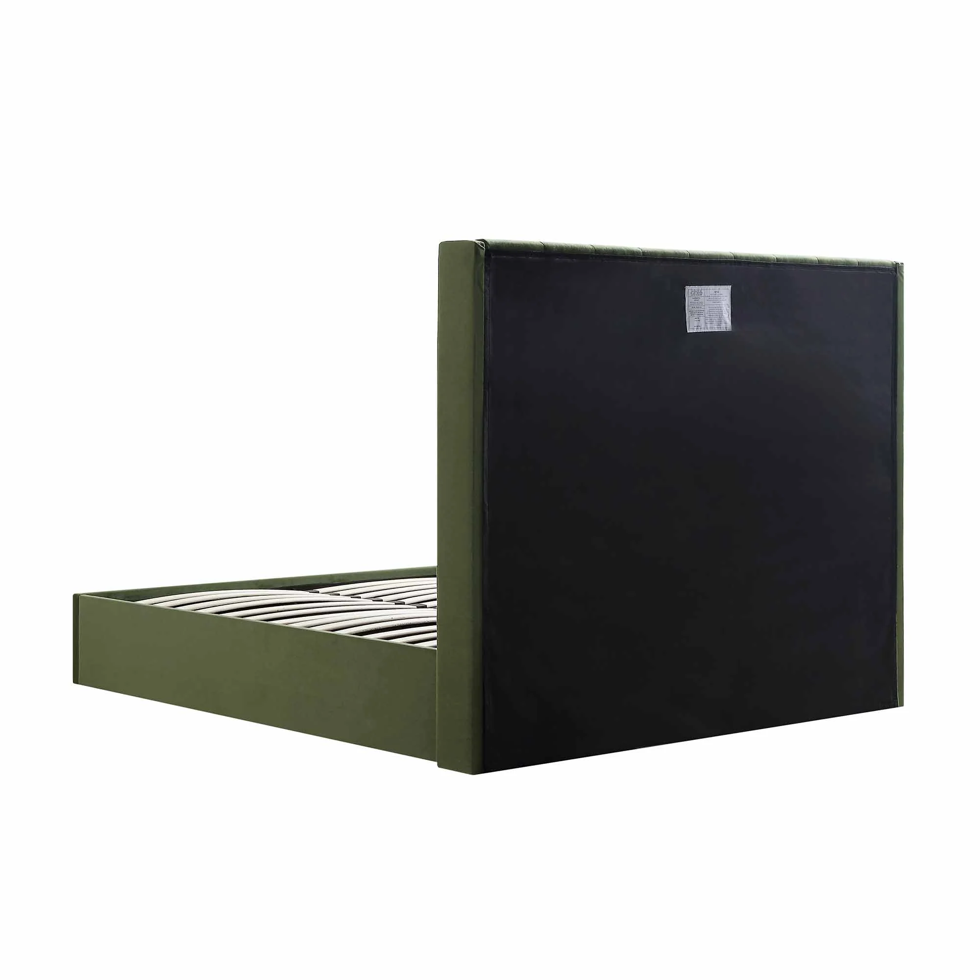 Wilton Moss Green Velvet Ottoman Storage Bed - Image 11