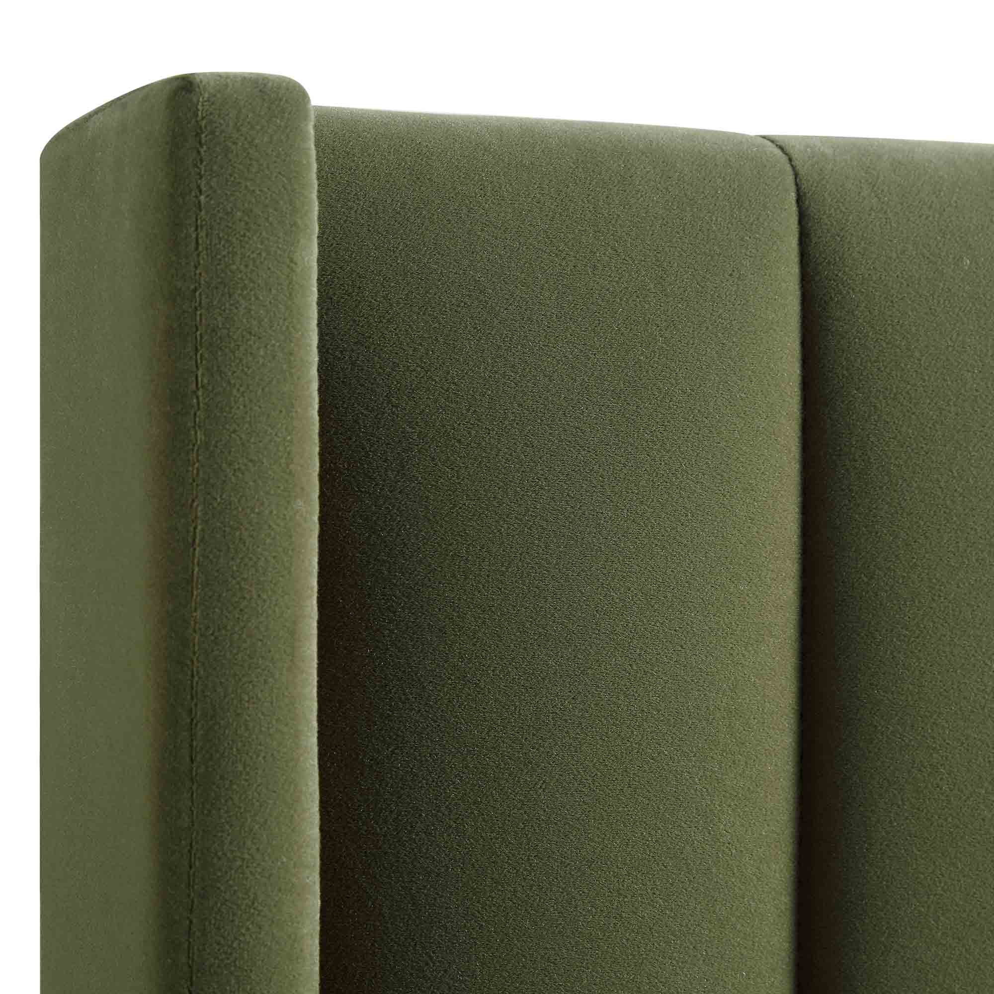 Wilton Moss Green Velvet Ottoman Storage Bed - Image 13