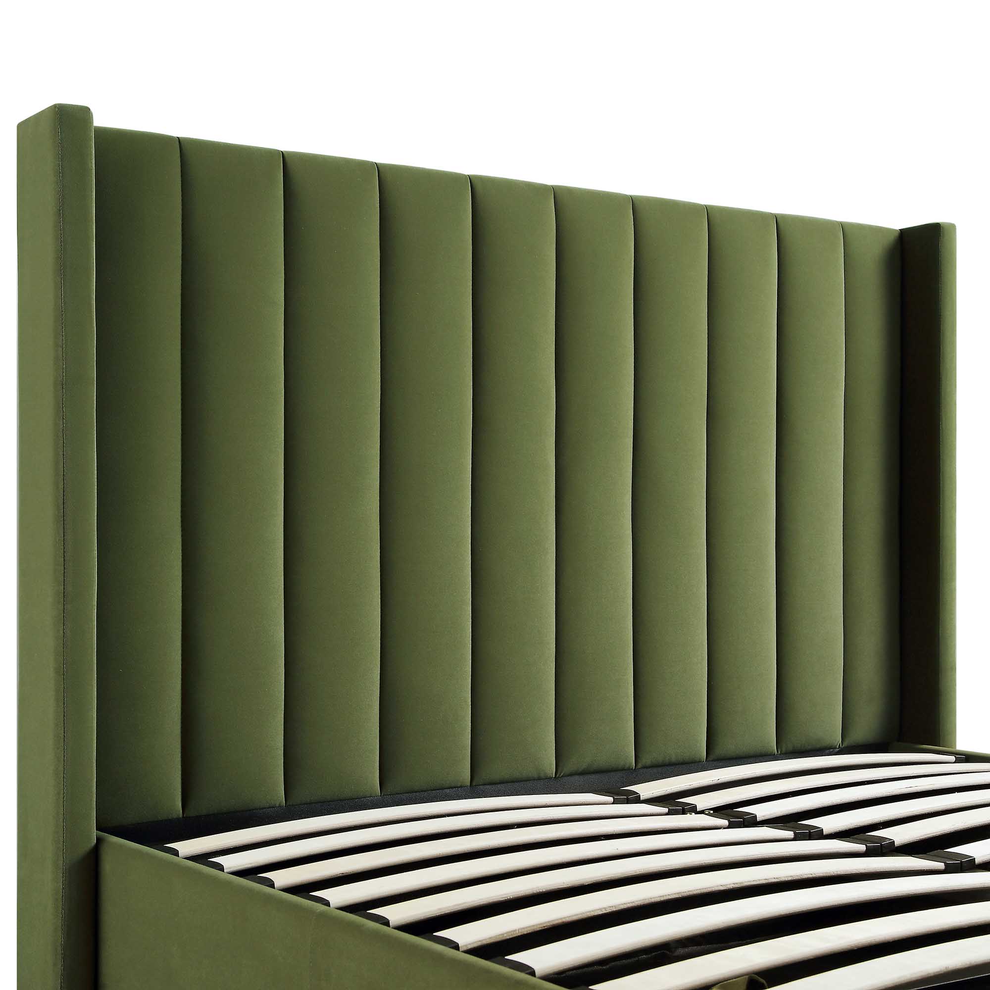 Wilton Moss Green Velvet Ottoman TV Bed - Image 13