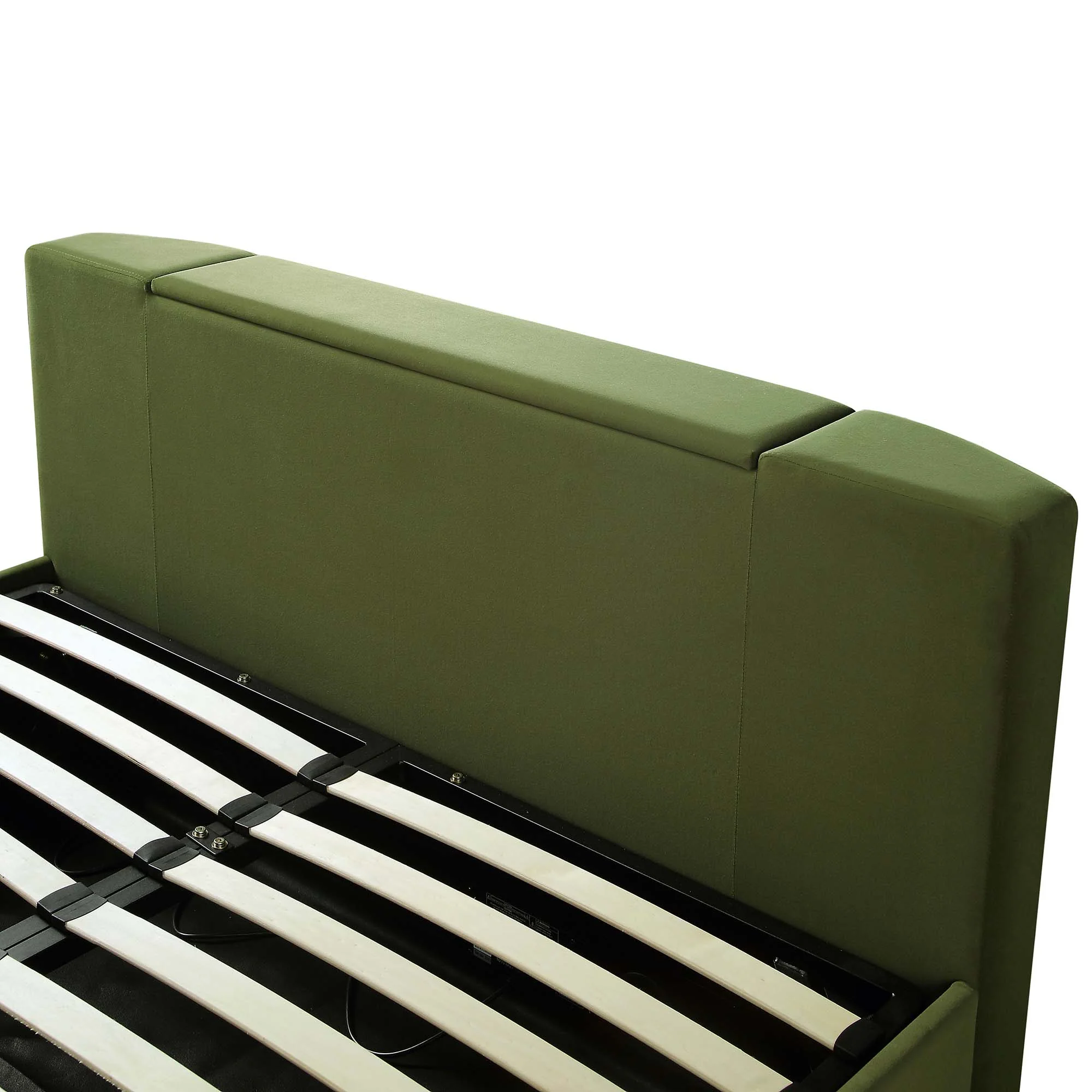 Wilton Moss Green Velvet Ottoman TV Bed - Image 15
