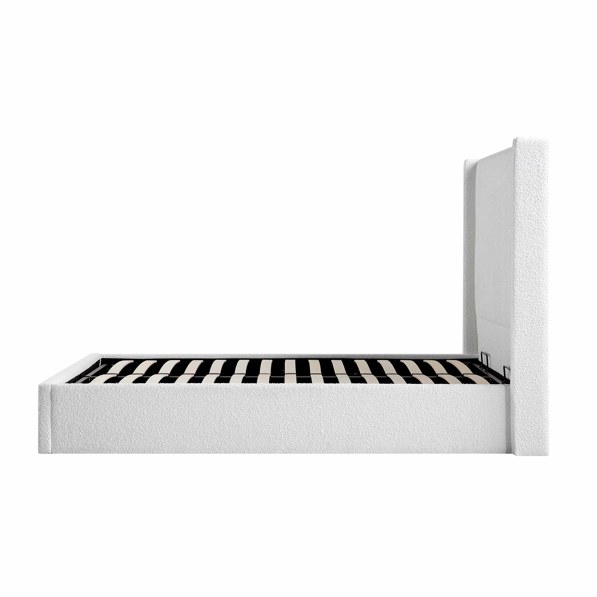 Wilton White Boucle Ottoman Storage Bed - Image 9