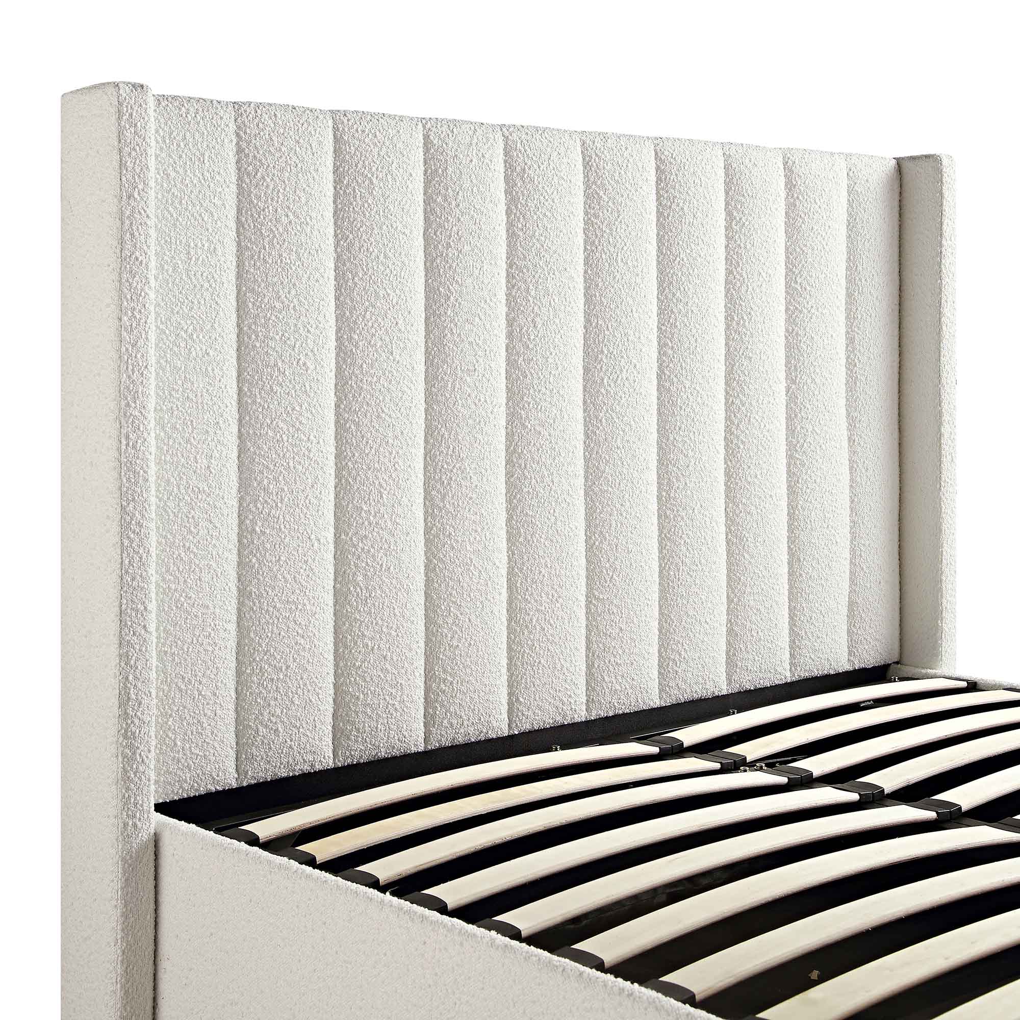 Wilton White Boucle Ottoman TV Bed - Image 14