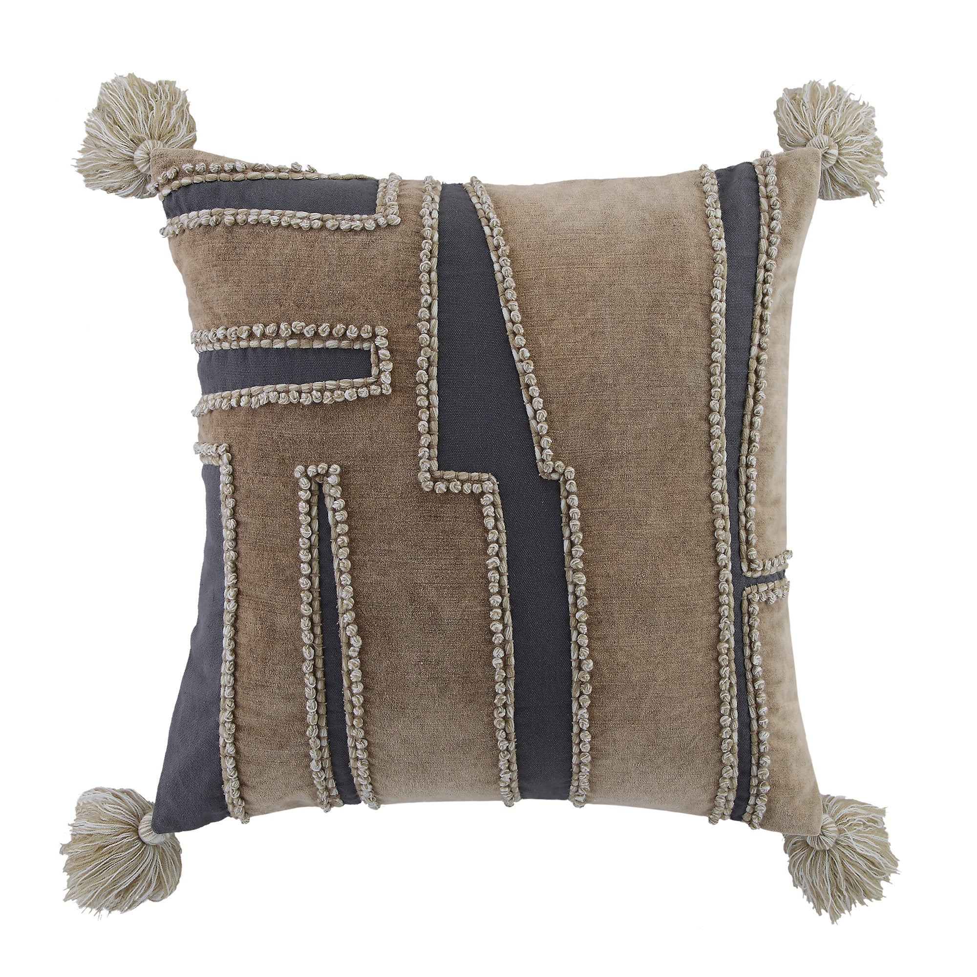 Wylder Collection Enzyme Washed Patchwork Cushion - Image 3