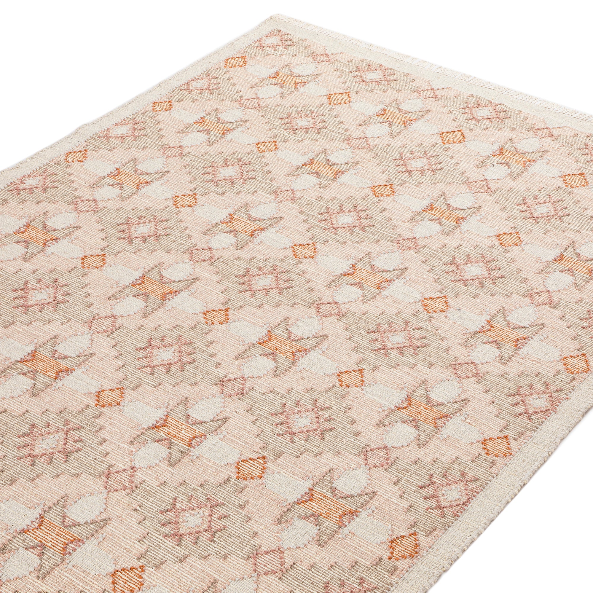 Yasmin Kilim Pink Handwoven Wool & Jute Rug - Image 4