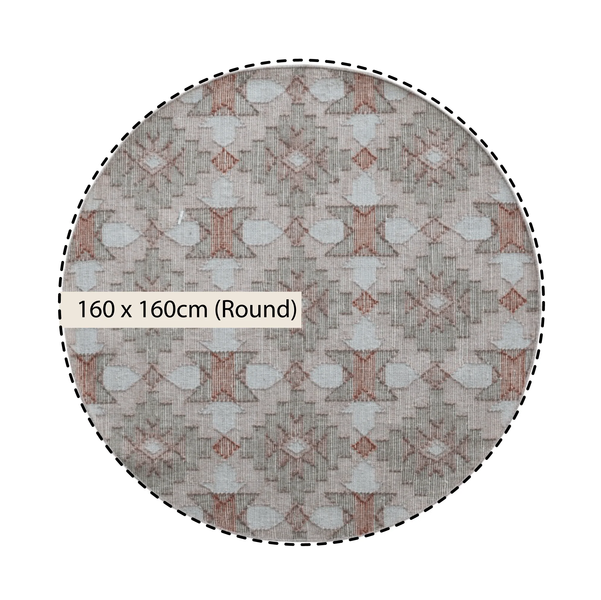 Yasmin Kilim Pink Handwoven Wool & Jute Round Rug - Image 3