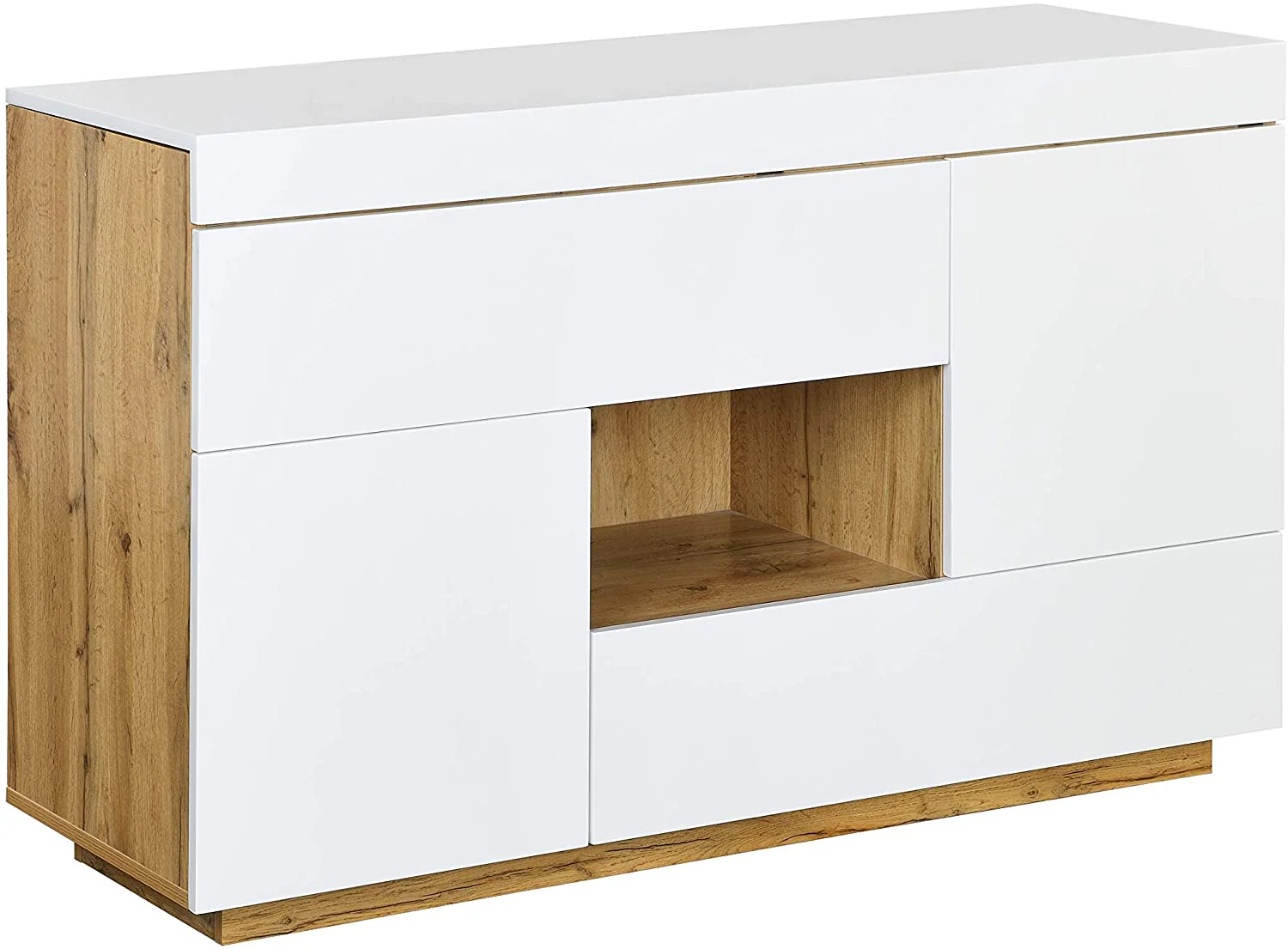Yukon High Gloss White 2 in 1 Desk or Sideboard with Extendable Top - Image 3